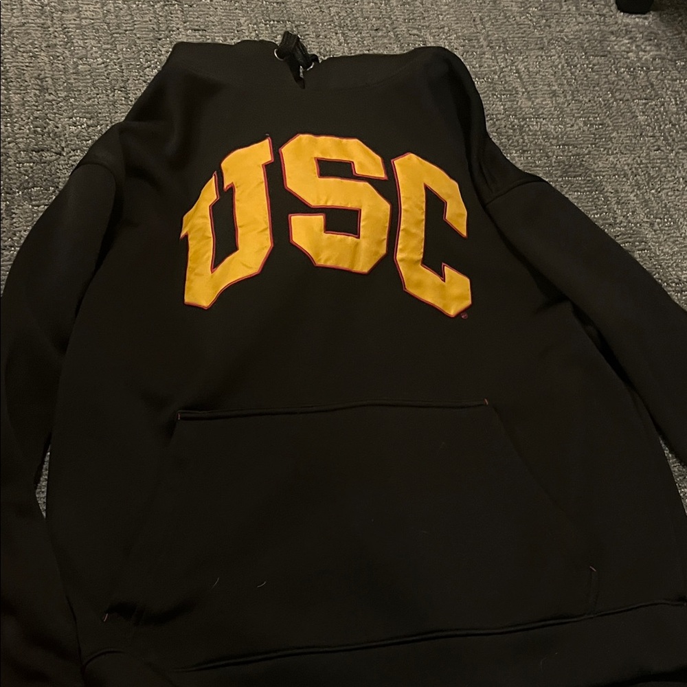 Black USC Hoodie with Yellow Letters